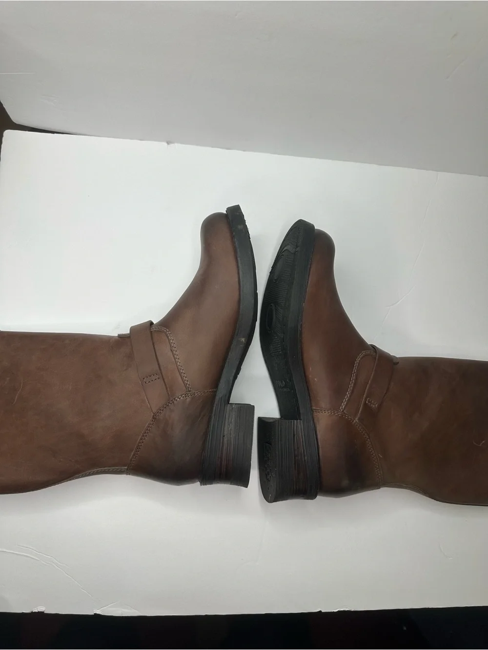 Polo by Ralph Lauren Brown Leather Harness Mid-Calf Boots